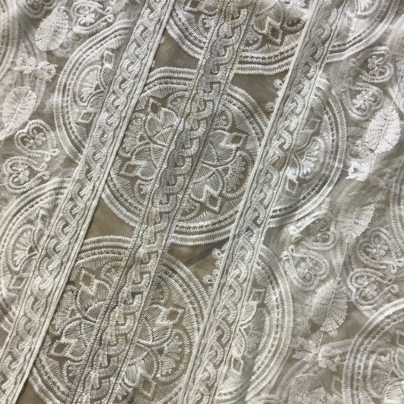 🎀 KIMONO ROBE CARDIGAN DUSTER LACE BOHO CHIC PURE WHITE BEACH SUMMER LONG MAXI - Picture 11 of 14